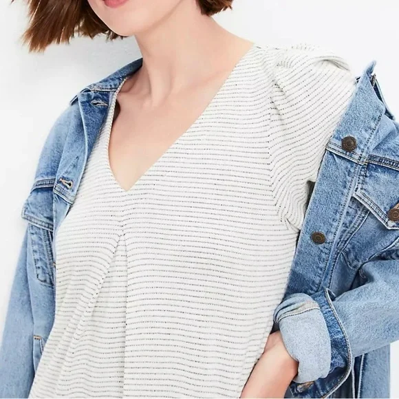 Stripe Textured Pleated Mini Dress NWT - Picture 2 of 4